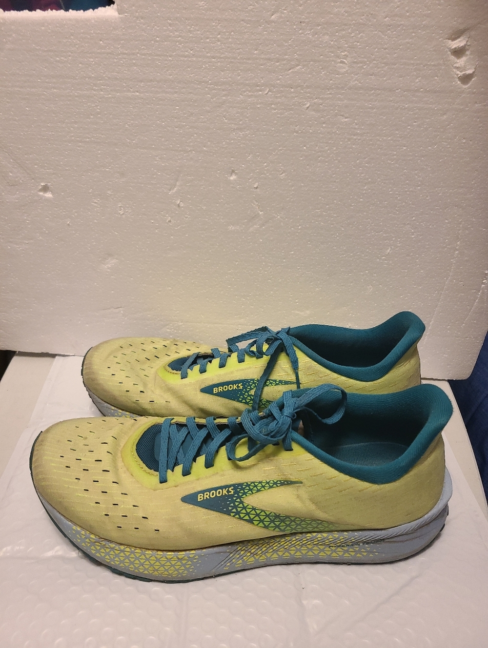 Brooks Hyperion Tempo, Men Sz 11.5 Green Blue Running, Pre-owned, Various Wear